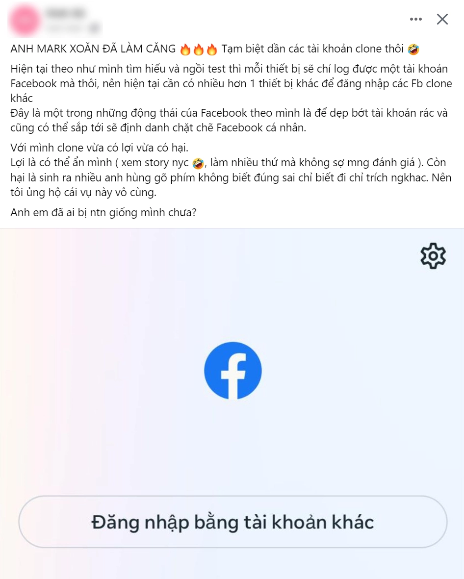 Có thật Facebook sẽ hạn chế đăng nhập một tài khoản trên nhiều thiết bị?